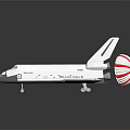 Passenger Aircraft With White Fuselage Red And White Striped Engines And NASA Logo