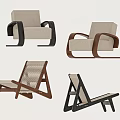 Modern Leisure Chairs With Wooden Frames Upholstered Seats Woven Details And Sleek Designs