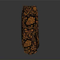 Elegant Decorative Vase With Intricate Brown And Black Patterns And Classic Design