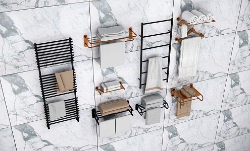 Modern Towel Rack Bathroom Rack 3d model