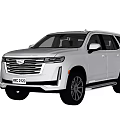 White Cadillac SUV Modern Design With Sleek Body Lines And Alloy Wheels