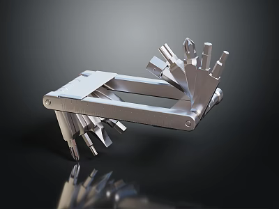 Professional Durable Metal Hardware Tools Storage Rack With Screwdrivers And Wrenches 3d model