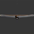 Traditional Wooden Bow With Metal Accents And Decorative String Design Detail