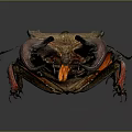 Stag Beetle With Large Mandibles And Brown Red Body On Dark Background