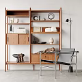 Modern Bookshelf Solid Wood Bookshelf 3d model