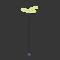 Fluffy Cloud Shaped Chandeliers With Lit Interior Hanging As Decorative Lighting Fixtures