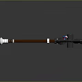 Mechanical Axe Design With Wooden Handle Metal Head Yellow Gears And Spring Components