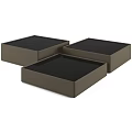 Modern Coffee Table Designs Featuring Marble Tops And Black Brown Frames 3d model