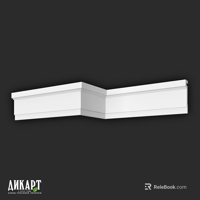 White L Shaped Corner Molding For Interior Architectural Decorative Design 3d model 
