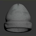 Gray Striped Knit Beanie With Soft Texture And Minimalist Design For Casual Winter Fashion