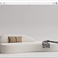 Modern Multiplayer Sofa Curved Sofa 3d model