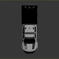 Custom White and Black Six Wheel Pickup Truck with Roof Storage and Off Road Tires