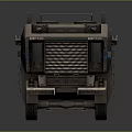 Police Armored Vehicle With Gray Blue Exterior And Multiple Wheels Roof Equipment