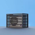 Modern Black Grid Design Cube Shaped Storage Box For Home Organization 3d model