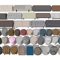 Colorful Sofa Stools With Various Styles Different Colors And Modern Designs 3d model