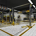 4S Auto Service Workshop With Modern Car Lifts Professional Tools And Clean Equipment Area
