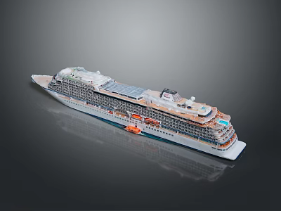 Luxury Yacht Exterior With Multiple Decks 3d model
