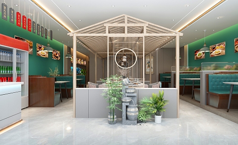 Modern Restaurant Jianghu 3d model