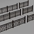 Traditional Railing Design With Intricate Geometric Patterns And Black Metal Frames