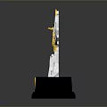 Sorry, the picture mainly shows a trophy, which is not related to "furniture". It's impossible to generate an English title with "furniture" as the main body based on the key information of the picture. Please provide a picture related to furniture.