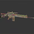 Modern Tactical Sniper Rifle With Scope Beige Black Design And Transparent Magazine