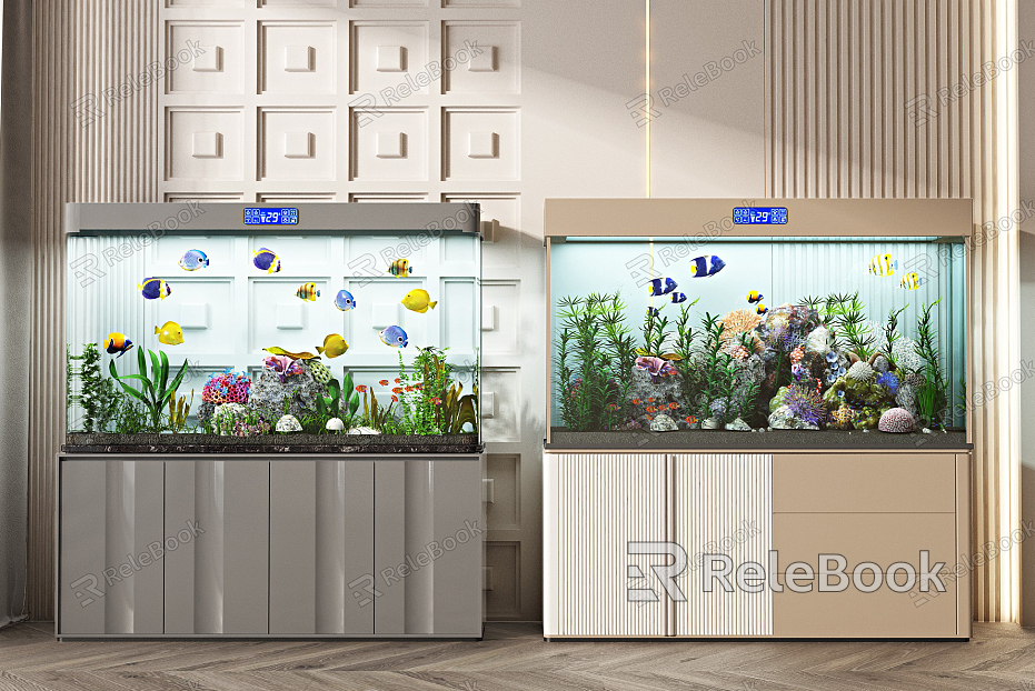 Modern fish tank model