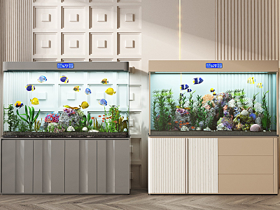 Modern fish tank model