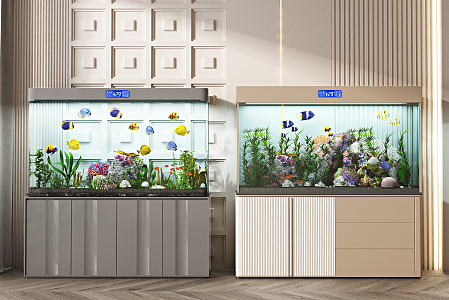 Modern fish tank 3d model