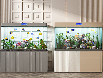 Modern fish tank 3d model