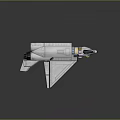 White Space Shuttle Model With Triangular Wings Cockpit And Landing Gear