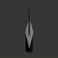 Worn Metal Blade Knife With Wooden Handle And Rivets On Dark Background