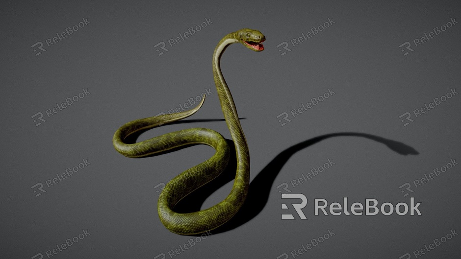 Snake with animation green python congaris snake bamboo leaf green snake pit snake flower snake venomous snake model