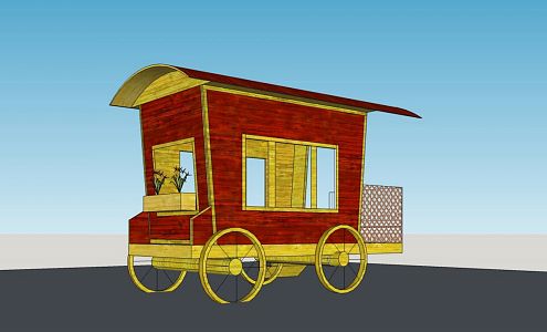 Modern carriage 3d model