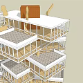 Modern Spiral Office Building With Unique Architecture And Balconies Structure