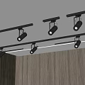 Black Track Mounted Downlights And Spotlights For Modern Interior Ceiling Design