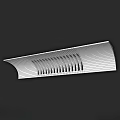 Modern White Curved Corner Line Design With Longitudinal Slots And Smooth Surface 3d model