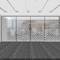 Modern Public Office Space With Glass Partitions Open Layout And Recessed Lighting