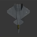 Stealth Fighter Jet With Sleek Gray Body Single Seat Cockpit And Landing Gear