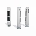 Three White Tower Air Cooler Fans with Modern Design and Stable Base