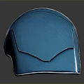 Two Blue Smooth Shiny Weapon Guards With Reflective Glossy Finish On Dark Background