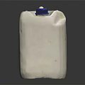 White Plastic Household Container With Blue Lid And Handle For Storage 3d model