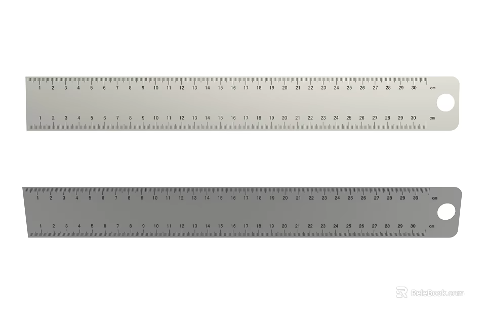 High Quality Metal Rulers As Essential Hardware Tools With Clear Measuring Scales 3d model 
