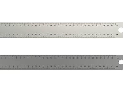 High Quality Metal Rulers As Essential Hardware Tools With Clear Measuring Scales 3d model