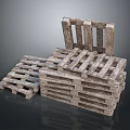 Heavy Duty Stacked Wooden Pallets For Industrial Storage And Transport Equipment