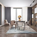 Modern Study Simple Study 3d model