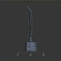 Satellite Antenna With Grid Panels Mast Structure And Stable Base Design