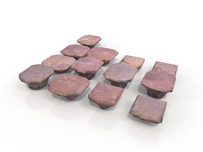 Realistic Style Crushed Stone Slate Stone Slate Rock Geomorphology Geological Structure Natural Landscape Geological Fragment Landscape Broken Stone Rock Block Rock Block 3d model