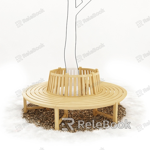 Modern Outdoor Table and Chair Park Bench model