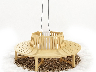 Modern Outdoor Table and Chair Park Bench model