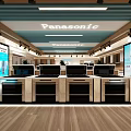 Modern Specialty Store Interior With Stylish Display Counters Shelves And LED Lighting Fixtures